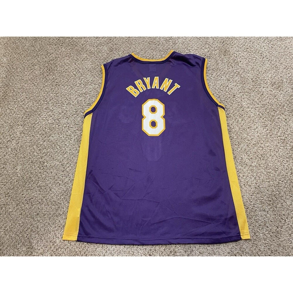 Rare Kobe Bryant Los Angeles Lakers #8 NBA Champion VTG 90s Jersey Mens L - Picture 2 of 5